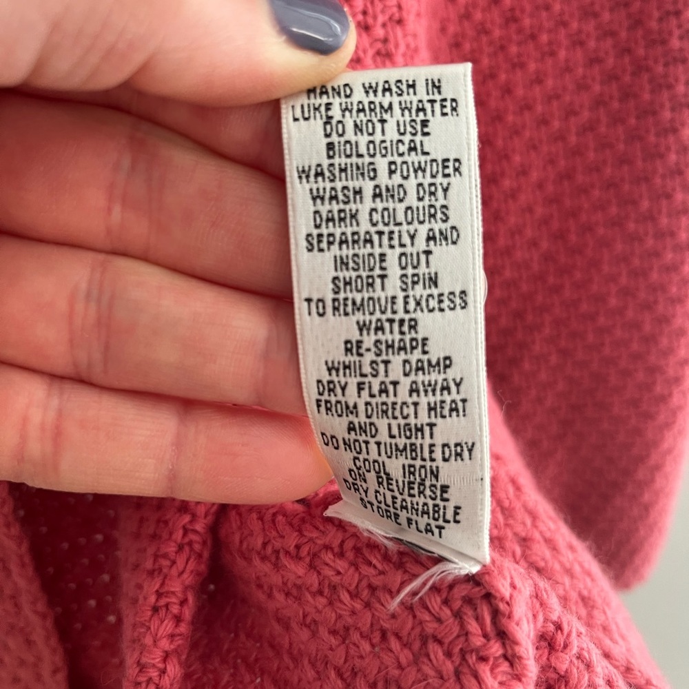 Boden salmon color cardigan sweater size 12 - Picture 6 of 9